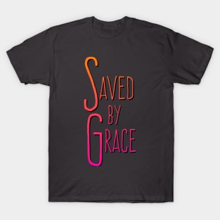 Colorful Saved By Grace T-Shirt